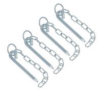 AB Tools 4Pk Round Cotter Pin & Chain 10mm By 135mm Trailer Tipper Tailgate Tailboard