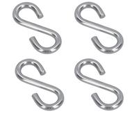 AB Tools 4Pk S Hook Hanging 8mm Stainless Steel Marine Grade Kitchen Pan Hanger Clothing