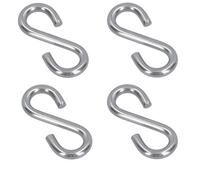 AB Tools 4Pk S Hook Hanging 9.5mm Stainless Steel Marine Grade Kitchen Pan Hanger Clothing