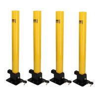 AB Tools 4Pk Security Post Fold Down Retro Fit Integral Lock Caravan Trailers Motorhome