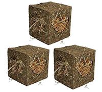 AB Tools 4PK Small Animals Guinea Pigs Rabbits Boredom Breaker Medium Hay Cubes