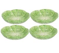 AB Tools 4Pk Small Animals Lettuce Green Leaf Feeding Bowls Treat Pots 12Cm/150Ml
