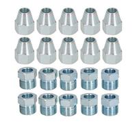 AB Tools 5/8" X 18 Unf Male And Female Steel Brake Pipe Fittings For 3/8" Pipe 20 Pack