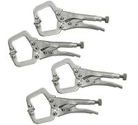 AB Tools 5" Mini Locking C Clamps Adjustable Fastener Welding Clamp Mole Grips 4 Pack