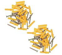 AB Tools 5 X 40mm Countersunk Screws And Wall Raw Plugs For Wood Concrete Brick 80Pc