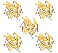 AB Tools 5 X 60mm Countersunk Screws And Wall Raw Plugs For Wood Concrete Brick 100Pc