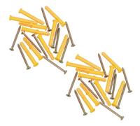 AB Tools 5 X 60mm Countersunk Screws And Wall Raw Plugs For Wood Concrete Brick 40Pc