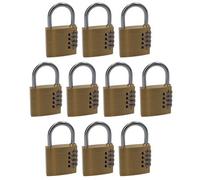 AB Tools 50mm Brass Combination Padlock Lock Security Shed Garage Door Luggage 10Pc