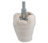 AB Tools 50mm Goblet Shaped Polishing Buffing Cleaning Mop Cotton Material 6mm Arbor 1Pc