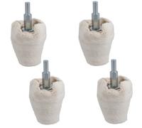 AB Tools 50mm Goblet Shaped Polishing Buffing Cleaning Mop Cotton Material 6mm Arbor 4Pc