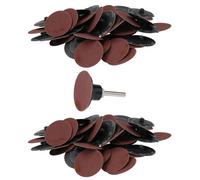 AB Tools 50mm Quick Change Rubber Backing Pad Adapter + 100Pc 240 Grit Sanding Pads