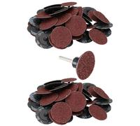 AB Tools 50mm Quick Change Rubber Backing Pad Adapter + 100Pc 40 Grit Sanding Pads