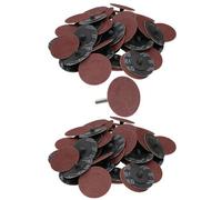 AB Tools 50mm Quick Change Rubber Backing Pad Adapter + 100Pc 80 Grit Sanding Pads