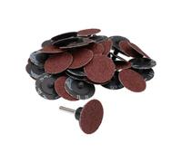 AB Tools 50mm Quick Change Rubber Backing Pad Adapter + 50Pc 40 Grit Sanding Pads