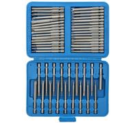 AB Tools 50Pc Screwdriver Extra Long Bit Set Torx Hex Spline Phillips Pozi Star Security Bits