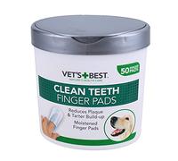AB Tools 50PK Dog Pet Teeth Tooth Cleaning Finger Pads Wipes Plaque Tartar Remover
