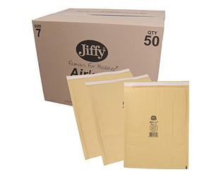 AB Tools 50pk Genuine Gold Jiffy Bag Airkraft Bubble Padded Mail Bag Envelope Size 7
