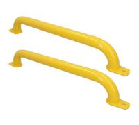 AB Tools 550mm Steel Safety Grab Pull Handle For Trailers Trucks Yellow Coated Finish 2Pc