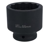 AB Tools 55mm 3/4In Drive Metric Shallow Impact Hub Wheel Nut Socket 12 Sided Bi-Hex