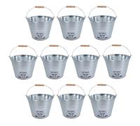 AB Tools 5L Galvanised Steel Metal Bucket Pail Water Coal Greenhouse Garden Plant 10PK
