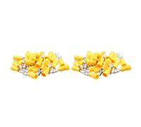 AB Tools 5mm Female Yellow Electrical Cable Wire Spade Terminals Crimp Connector 50Pc