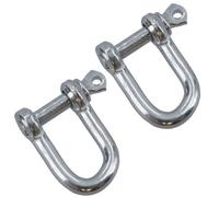 AB Tools 5mm Galvanised Steel Dee D Shackle Chain Link Fastener Rigging Shackles 2Pc