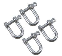 AB Tools 5mm Galvanised Steel Dee D Shackle Chain Link Fastener Rigging Shackles 4Pc