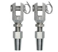 AB Tools 5mm Wire Cable Rope Jaw Rigging Terminal Swageless DIY Fitting Stainless 2 PK