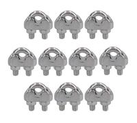 AB Tools 5mm Wire Rope/Cable Grip/Clamp Stainless Steel 316 Marine Grade 10 Pack