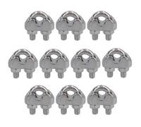 AB Tools 5mm Wire Rope / Cable Grip / Clamp Stainless Steel 316 Marine Grade 10 Pack