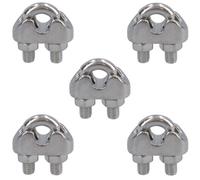 AB Tools 5mm Wire Rope / Cable Grip / Clamp Stainless Steel 316 Marine Grade 5 Pack