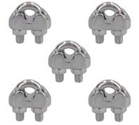 AB Tools 5mm Wire Rope/Cable Grip/Clamp Stainless Steel 316 Marine Grade 5 Pack