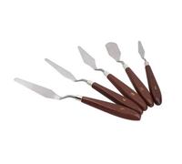 AB Tools 5Pc Acrylic And Oil Painting Paint Palette Set Flexible Artist Spatula