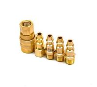 AB Tools 5Pc Brass Air Quick Release Coupler Fittings Air Line End Connector Te516