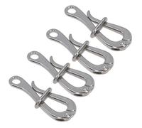 AB Tools 6 Inch Marine Pelican Hook + Eye Quick Release Link Stainless Steel Guard Rail 4Pc