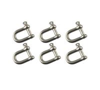 AB Tools 6 Pack 12mm Galvanised Steel D Shackle Dee Link Chandlery Lifting Towing