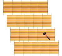 AB Tools 6 Pole Windbreak Beach Shelter 1.2m by 3.7m Screen Privacy Yellow Stripe