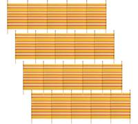 AB Tools 6 Pole Windbreak Beach Shelter 1.2m by 3.7m Screen Privacy Yellow Stripe
