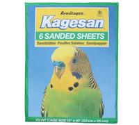AB Tools 6 Sanded Sheets Sandpaper Cage Lining Budgies Caged Birds 25x33cm