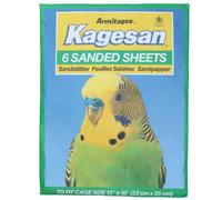 AB Tools 6 Sanded Sheets Sandpaper Cage Lining Budgies Caged Birds 25X33Cm