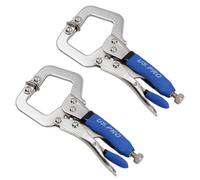 AB Tools 6" Welding Locking C Clamps Adjustable Fastener With Quick Release Grip 2 Pack