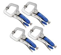 AB Tools 6" Welding Locking C Clamps Adjustable Fastener With Quick Release Grip 4 Pack