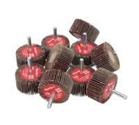 AB Tools 60 Grit 50mm Flap Wheel Disc Abrasive Sanding Pads For Drills 6mm Shank 10Pc