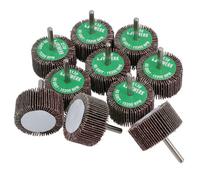 AB Tools 60 Grit 50mm Flap Wheel Disc Abrasive Sanding Pads For Drills Grinders 6mm Shank 10Pc