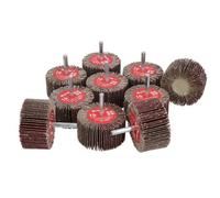 AB Tools 60 Grit 60mm Flap Wheel Disc Abrasive Sanding Pads For Drills 6mm Shank 10Pc