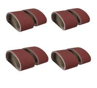 AB Tools 610mm X 100mm Mixed Grit Abrasive Sanding Belts Power File Sander Belt 80 Pack