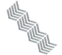 AB Tools 63.5mm (2.5In) Corner Brace Bracket Set L Shaped Mending Reinforcing Plate 20Pc