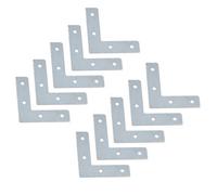 AB Tools 63.5mm (2.5In.) Corner Mending Plate Angle Bracket L Shape Reinforcing Repairing 10Pc