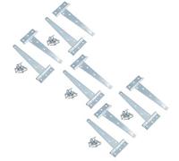 AB Tools 6In / 152mm Heavy Duty T Tee Hinges For Shed + Garden Gates Zinc Plated 10Pc