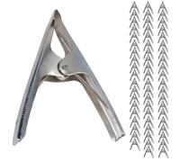 AB Tools 6In Metal Market Stall Clips Clamps Grips Holder Clasp 50 Pack